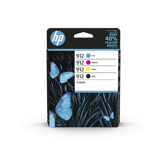 Cartouches d'origines HP 6ZC74AE / 912 - multipack 4 couleurs : noire, cyan, magenta, jaune