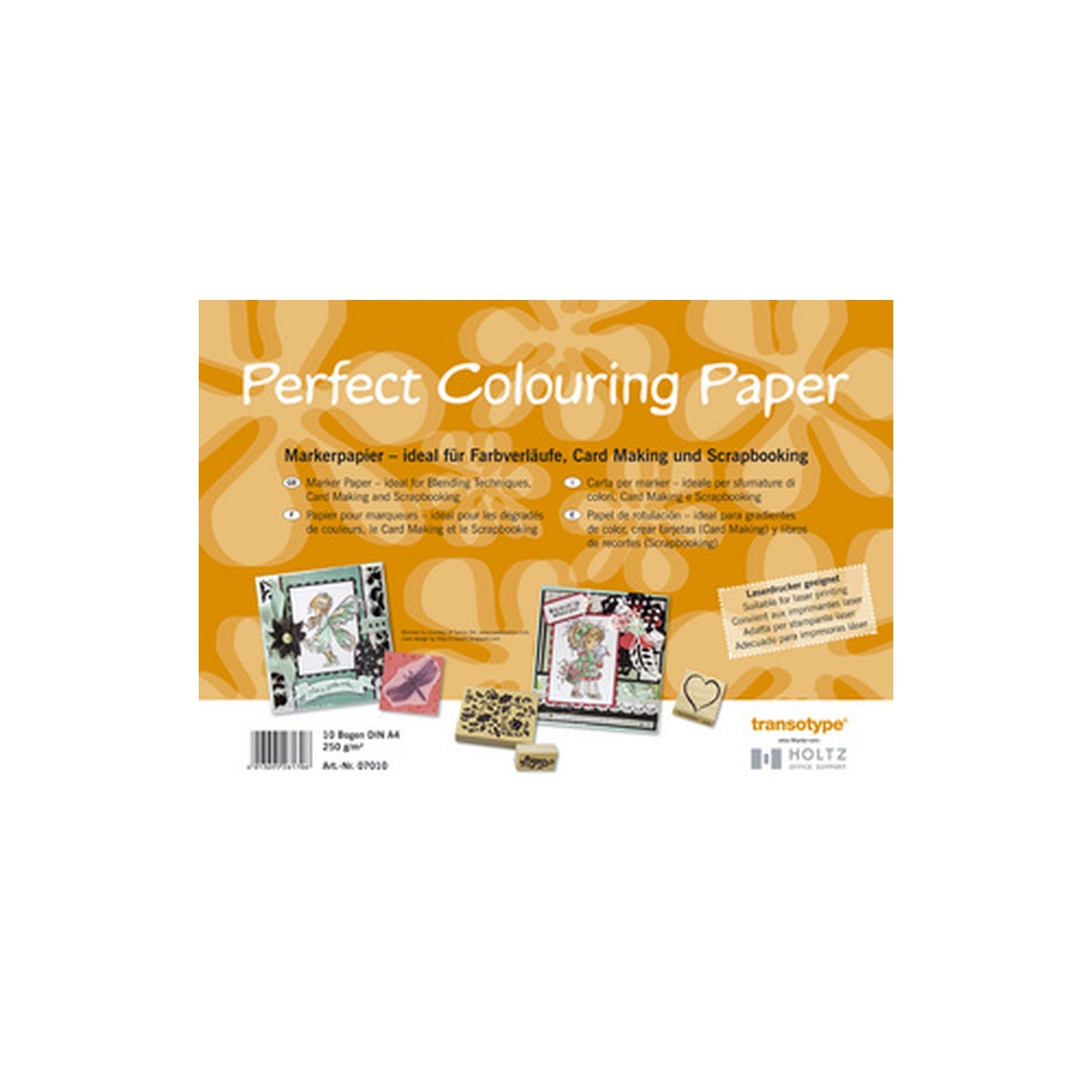 transotype Papier A3 pour marqueurs, 250 g/m2, 10 feuilles