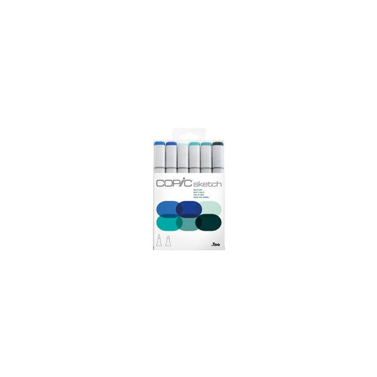 COPIC Marqueur sketch, kit de 6 "Sea & Sky"