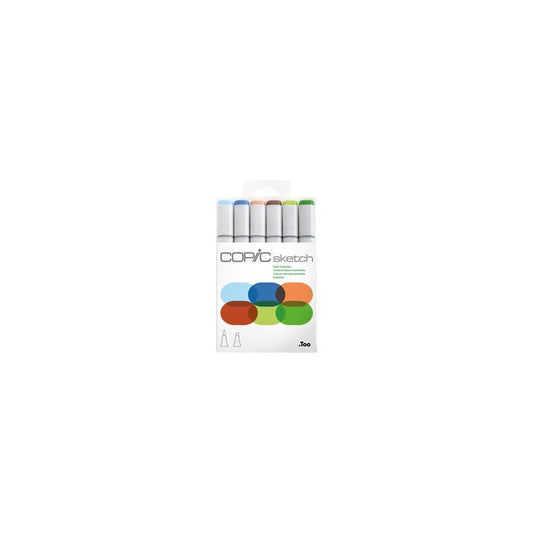 COPIC Marqueur sketch, kit de 6 "Earth Essentials"