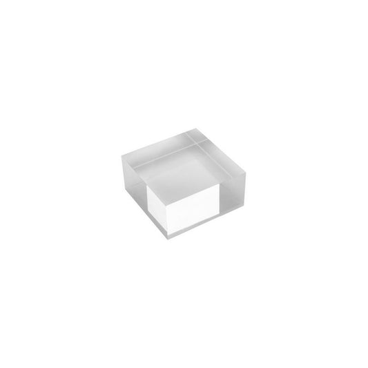 deflecto Bloc d'acrylique, 75 x 75 x 40 mm, transparent