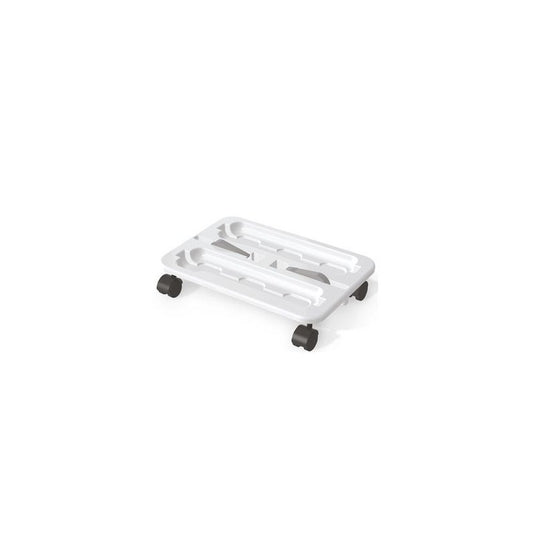 deflecto Plateau de transport à roulettes Stack 'N' Go,blanc