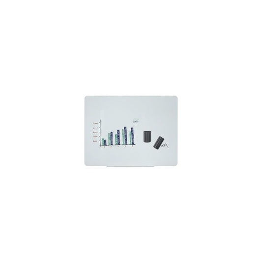 Bi-Office Tableau magnétique en verre, 900 x 600 mm, blanc