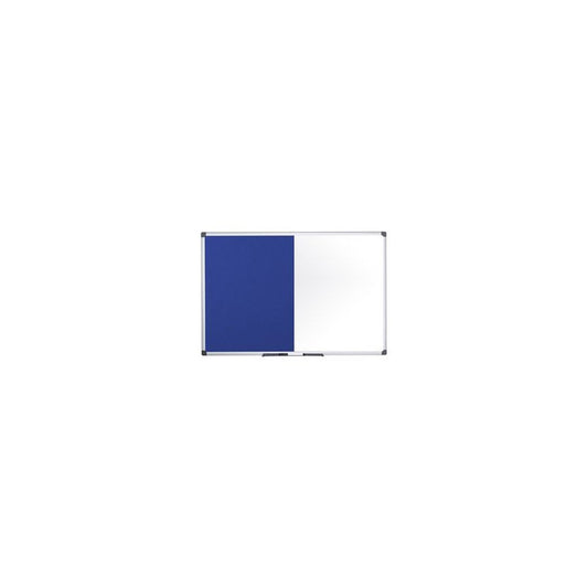 Bi-Office Tableau mixte, tableau blanc / feutre, bleu