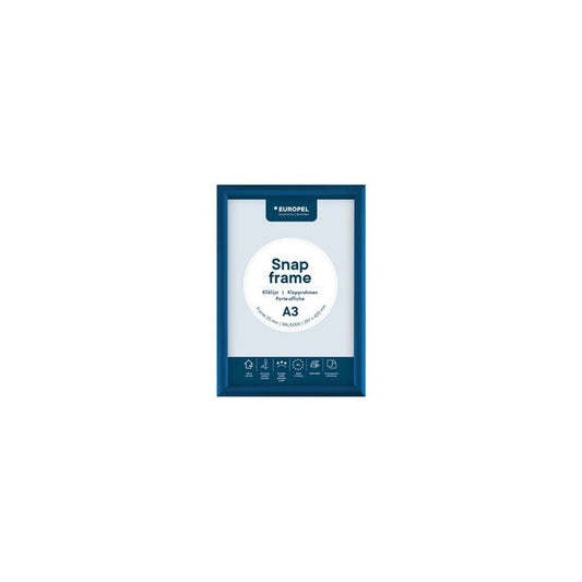 EUROPEL Cadre porte-affiche premium, A3, 25 mm, bleu