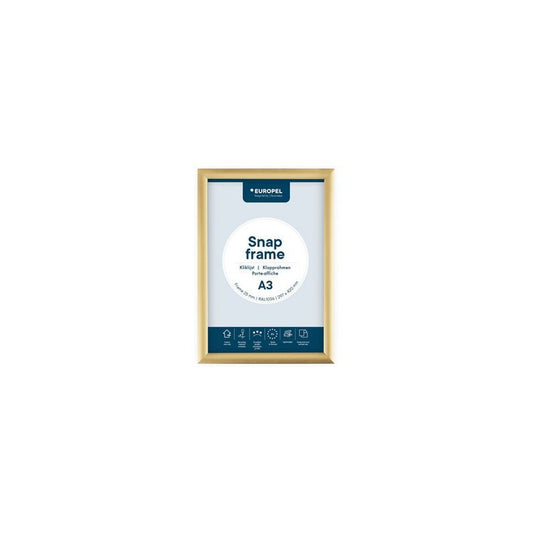 EUROPEL Cadre porte-affiche premium, A4, 25 mm, doré