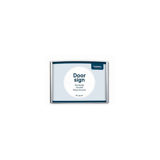 EUROPEL Plaque de porte, 150 x 300 mm, argent
