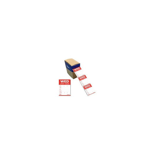 AVERY Étiquette jour WED, 40 x 56 mm, rouge
