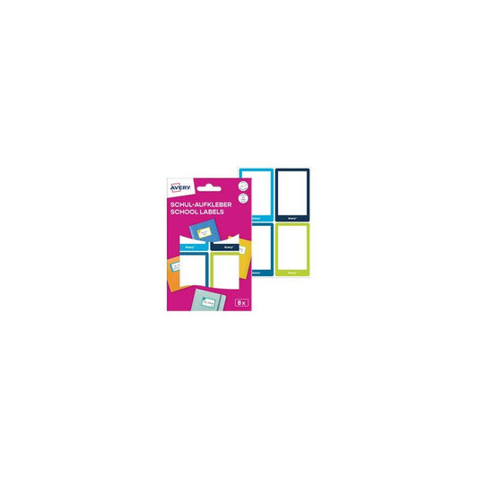 AVERY Étiquette pour livre, papier, 48 x 70 mm, cadre coloré