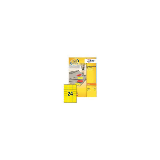 AVERY Etiquette d'adresse, 70 x 35 mm, jaune fluo