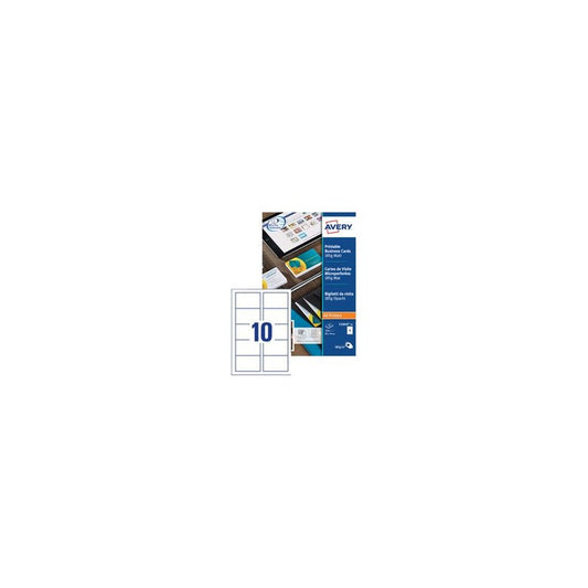 AVERY Cartes de visite Quick&Clean, 185 g/m2, blanc mat