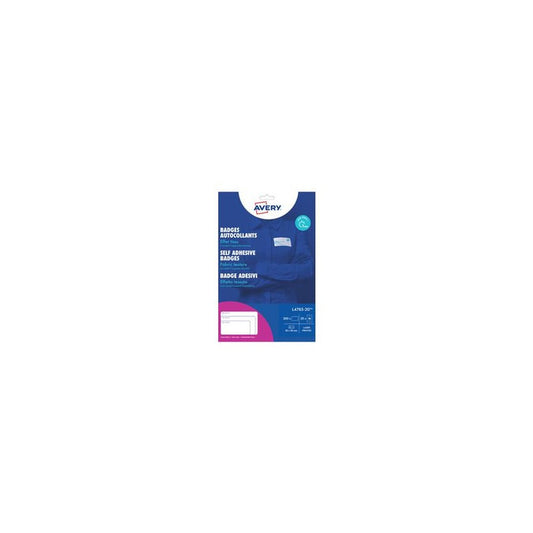 AVERY Badges autocollants, 63,5 x 29,6 mm, blanc