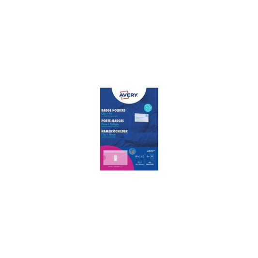AVERY Porte-badge avec pince combi, 90 x 54 mm