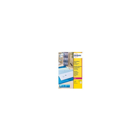 AVERY Etiquette d'adresse, 99,1 x 38,1 mm, transparent