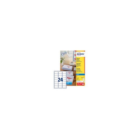 AVERY Etiquette d'adresse jet d'encre, 63,5 x 33,9 mm, blanc