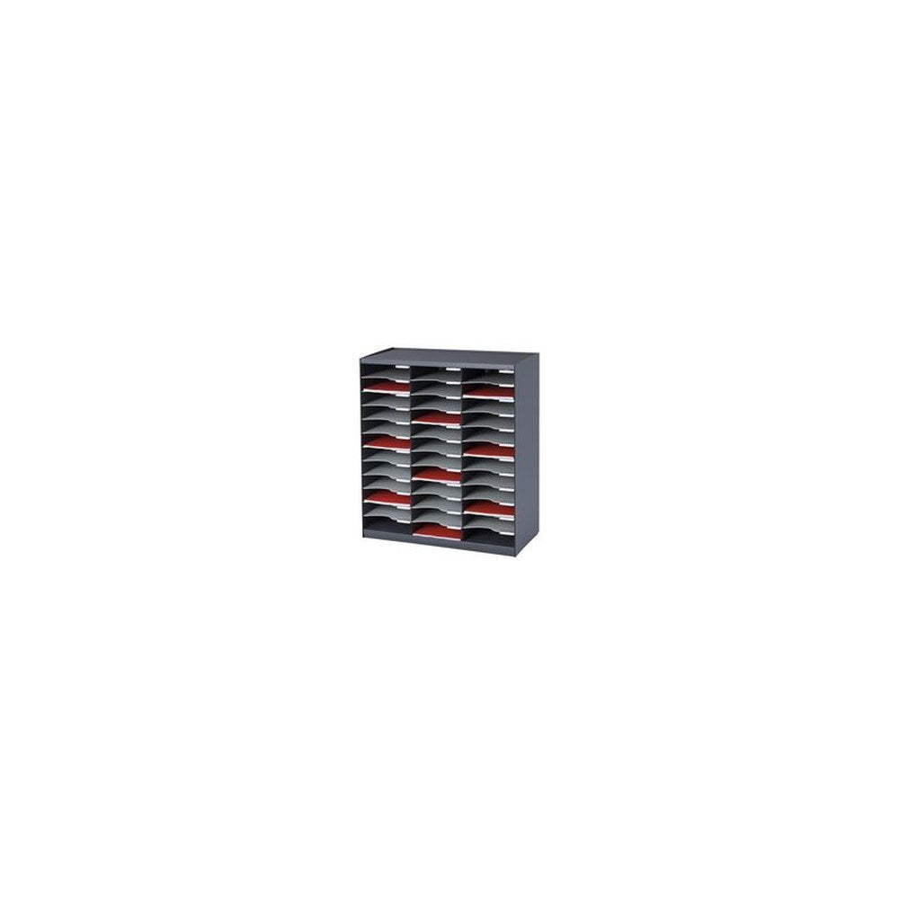 PAPERFLOW Trieur monobloc, 36 compartiments, gris