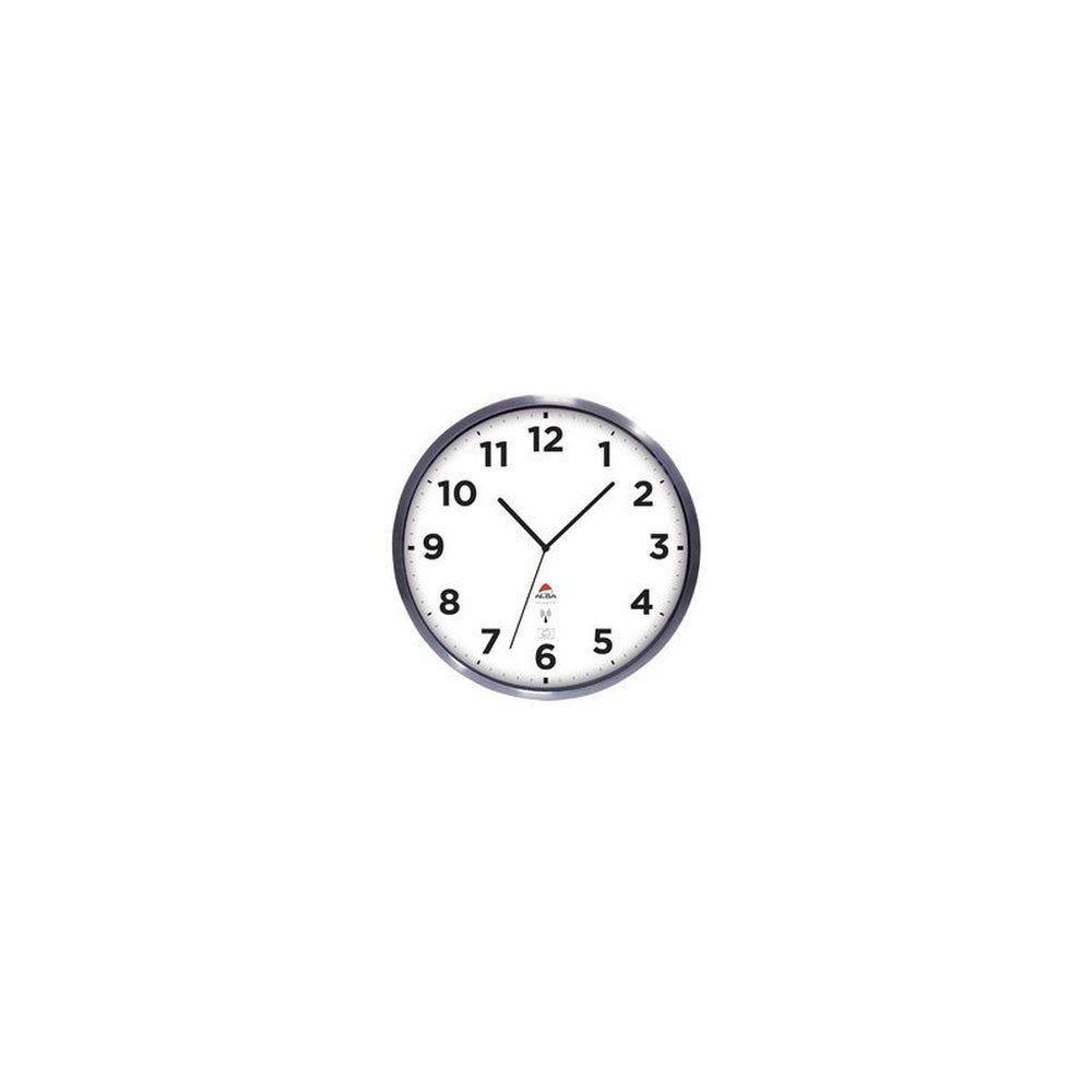 ALBA Horloge murale radiopilotée "HOREXTRARC" blanc / argent