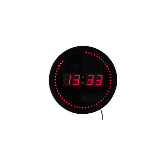 ALBA Horloge murale "HORLED", à quartz, en plastique, noir