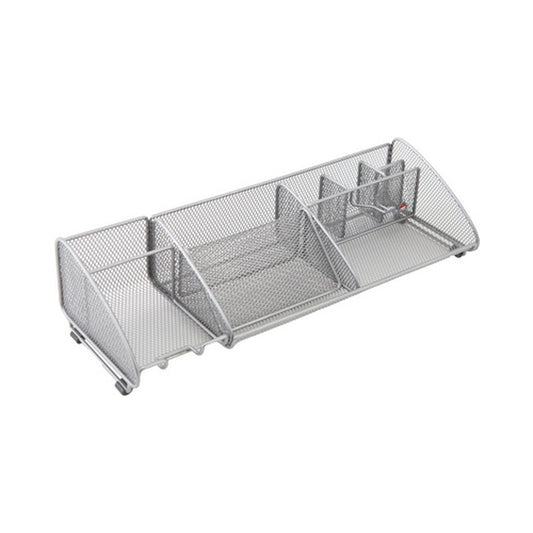 ALBA Organiseur de bureau "MESHBOARD", en métal, gris
