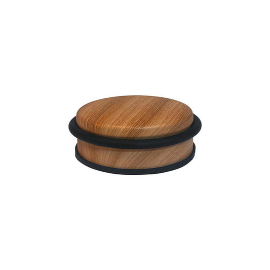 ALBA Butoir de porte, en acier, diamètre: 102 mm, effet bois