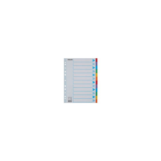 Esselte Intercalaires en carton, uni, A4, 12 touches
