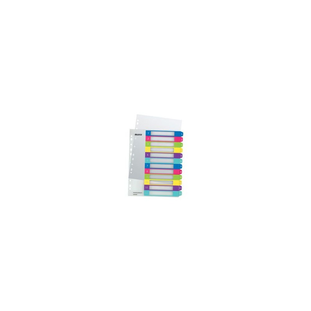LEITZ Intercalaires en plastique WOW, numéroté, A4, 1-6
