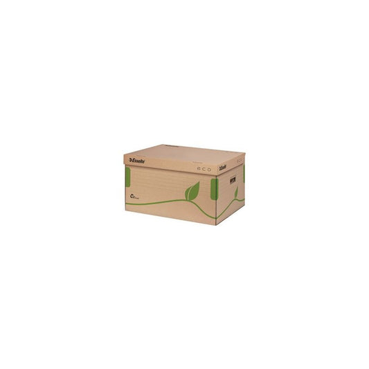 Esselte Container d'archives à couvercle ECO, marron x10