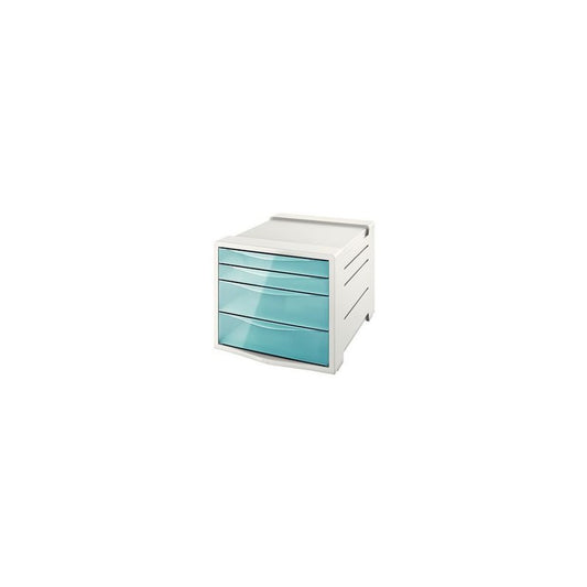 Esselte Module de classement Colour'Ice, 4 tiroirs, bleu