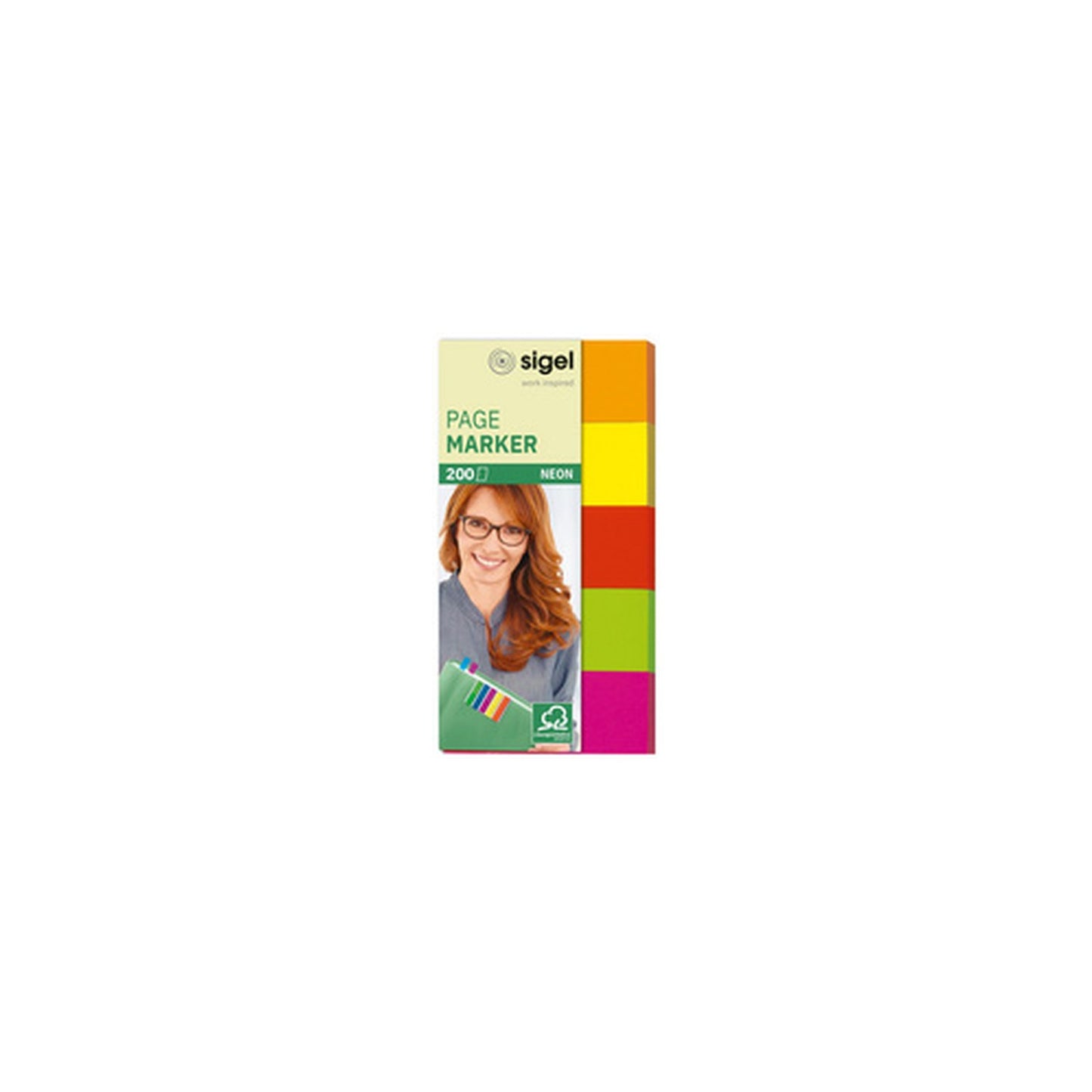 sigel Marque-page repositionnable Brillant, 50 x 20 mm