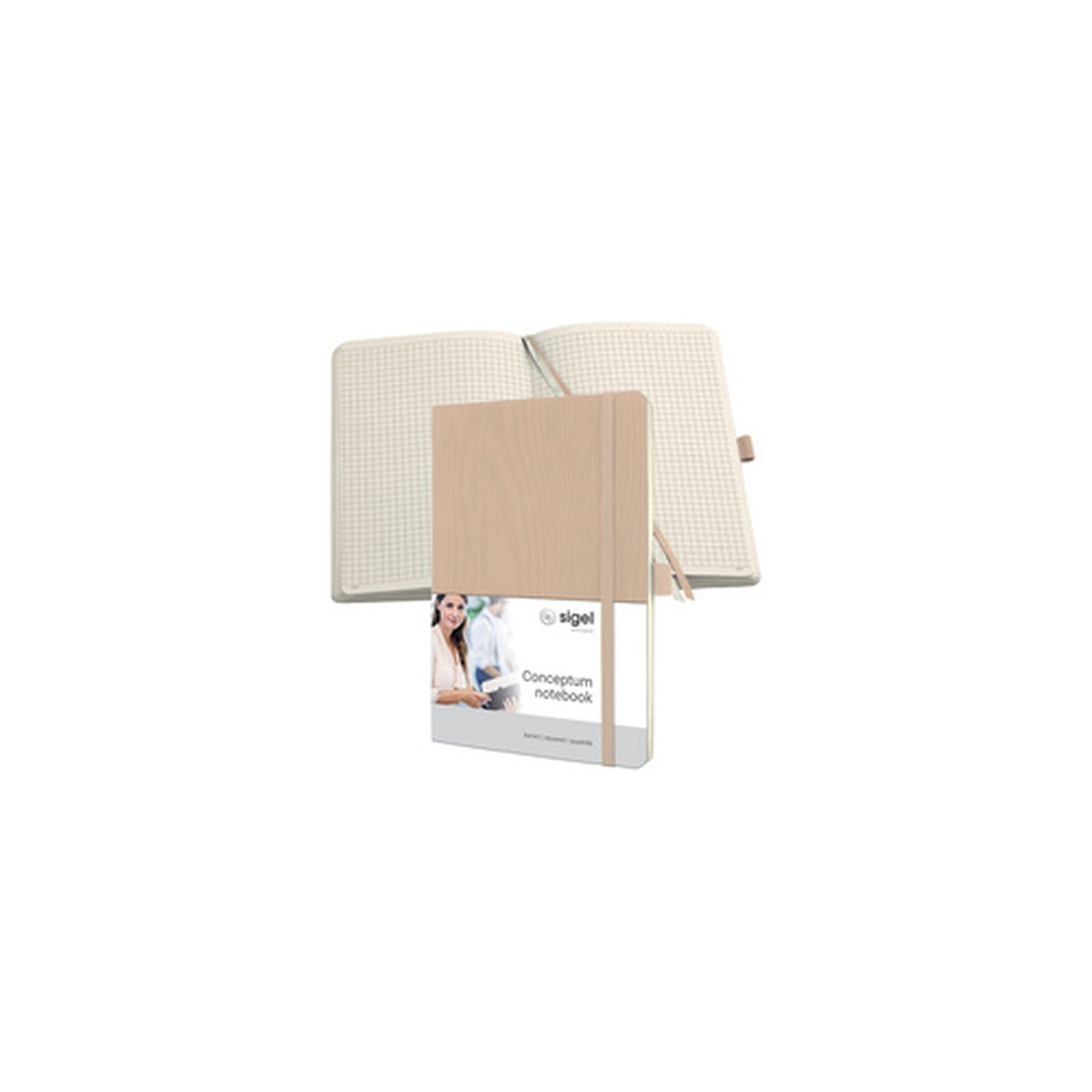 sigel Carnet de notes Conceptum, A5, quadrillé, beige