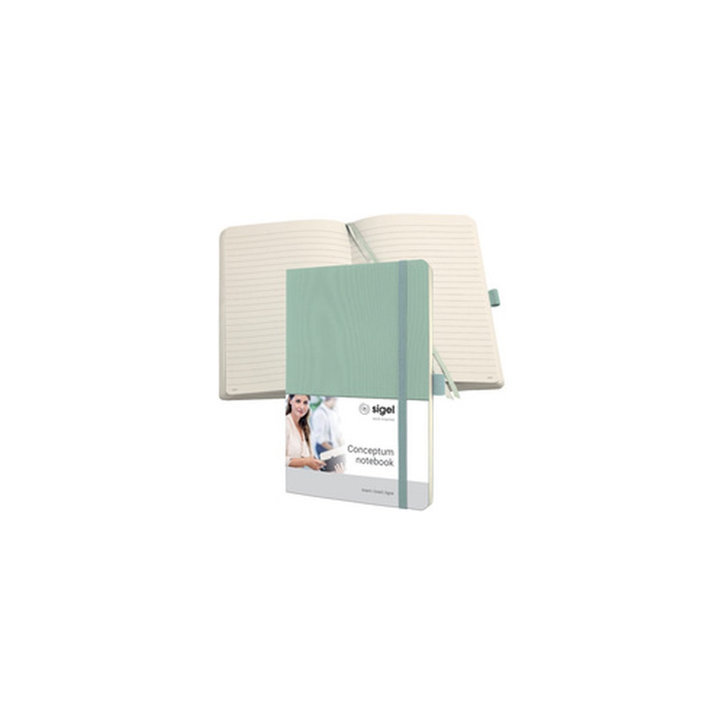 sigel Carnet de notes Conceptum, A5, quadrillé, vert menthe