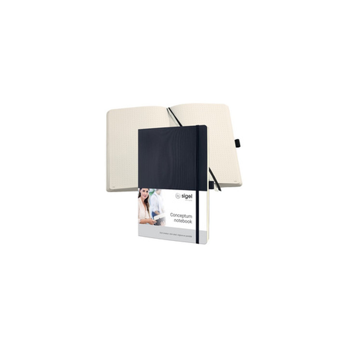 sigel Carnet de notes Conceptum, A4, uni, noir
