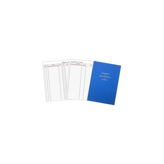 ELVE Registre "Mouvements des titres", 100 pages, format A4