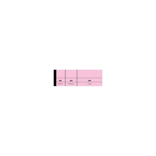 ELVE Bloc passe-partout, rose, 50 x 150 mm, pour tombola x10