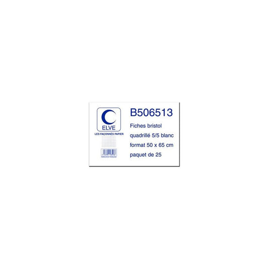 ELVE Fiches bristol, uni, 500 x 650 mm, 25 fiches