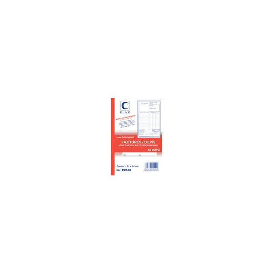 ELVE Manifold Factures / Devis, 50 feuillets, A5, dupli