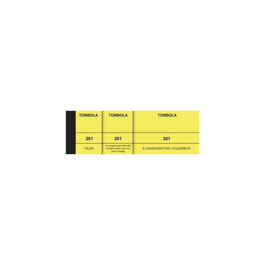 ELVE Bloc "Tombola", 50 x 150 mm, jaune canari x10