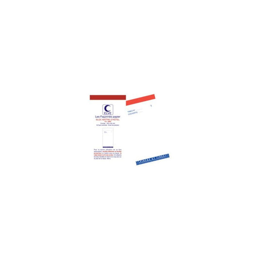 ELVE Bloc Maître d'Hôtel, 85 x 165 mm, 50 feuillets dupli