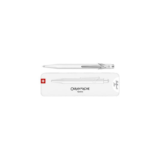 CARAN D'ACHE Stylo à bille 849 POPLINE FLUO, blanc