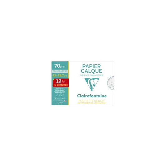 Clairefontaine Papier calque, A4, 70 g/m2, pack promo