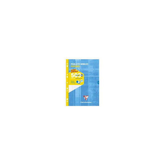 Clairefontaine Feuillets mobiles perforés, A4, séyès