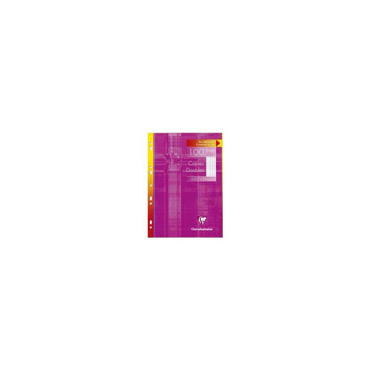 Clairefontaine Copies doubles perforées, A4, quadrillé 5/5