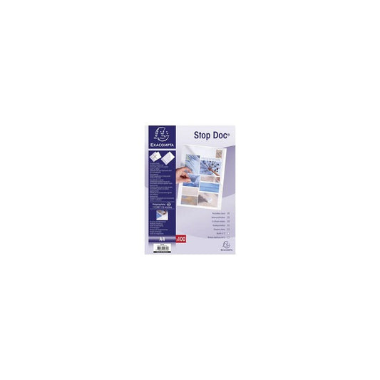 EXACOMPTA Pochettes coins Stop Doc, A4, PP 0,11 mm,