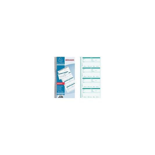 EXACOMPTA Carnet de messages téléphone, spiralé