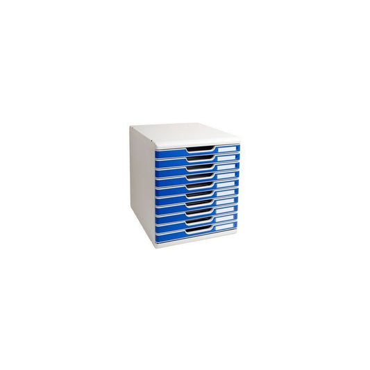 EXACOMPTA Module de classement MODULO A4, 10 tiroirs, bleu