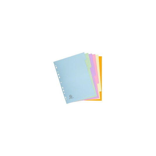 EXACOMPTA Intercalaires en carton, A4, 6 touches