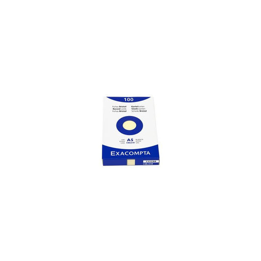 EXACOMPTA Fiches bristol, A5, uni, bleu azur