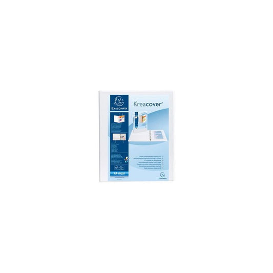 EXACOMPTA Classeur personnalisable Kreacover, A4 Maxi, blanc
