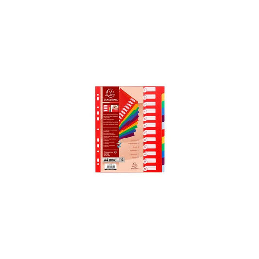 EXACOMPTA Intercalaires en plastique, uni, A4+, 6 touches