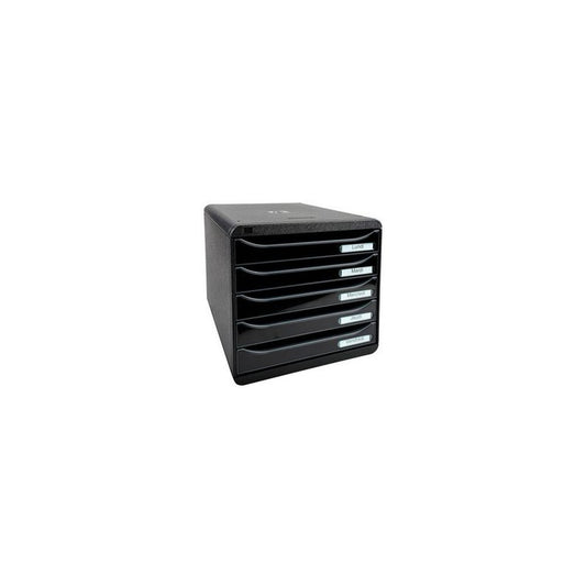 EXACOMPTA Module de classement BIG-BOX PLUS, 5 tiroirs, noir